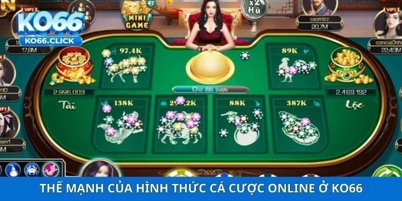 Thế mạnh của hình thức cá cược online ở KO66